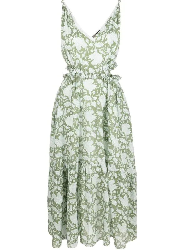 ( Neue Saison ) Maje Kleid Mit Blumen-Print 09 GREEN 3 ( Neue Saison ) Maje Kleid Mit Blumen-Print 09 GREEN