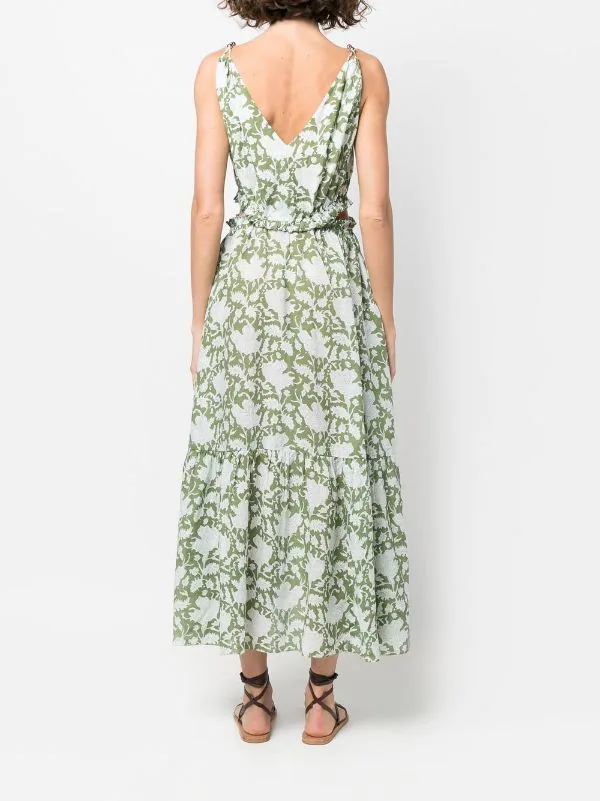 ( Neue Saison ) Maje Kleid Mit Blumen-Print 09 GREEN 6 ( Neue Saison ) Maje Kleid Mit Blumen-Print 09 GREEN - Image 4
