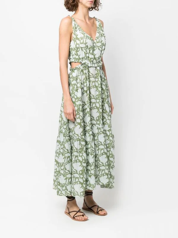 ( Neue Saison ) Maje Kleid Mit Blumen-Print 09 GREEN 5 ( Neue Saison ) Maje Kleid Mit Blumen-Print 09 GREEN - Image 3