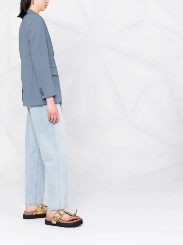 ( Neue Saison ) Maje BLEU ACIER Doppelreihiger Blazer Damen 6 ( Neue Saison ) Maje BLEU ACIER Doppelreihiger Blazer Damen - Image 4