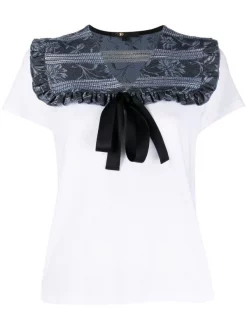 ( Neue Saison ) Maje BLANC Tipel T-Shirt Damen