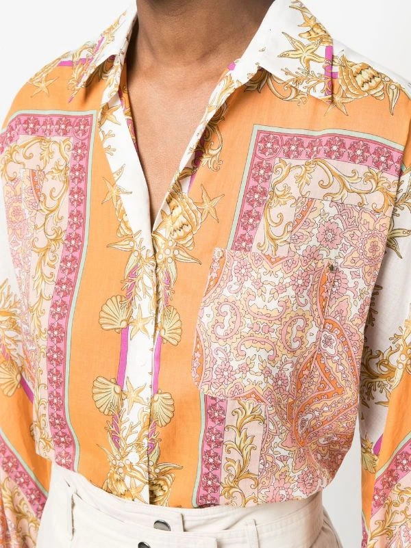 Maje Foulard Coquillage Hemd Mit Muschel-Print Damen 7 Maje Foulard Coquillage Hemd Mit Muschel-Print Damen - Image 5