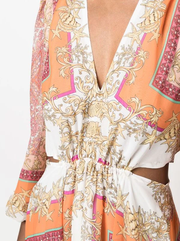 Maje Kleid Mit Grafischem Print Foulard Coquillage 7 Maje Kleid Mit Grafischem Print Foulard Coquillage - Image 5