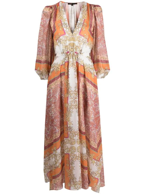 Maje Kleid Mit Grafischem Print Foulard Coquillage 3 Maje Kleid Mit Grafischem Print Foulard Coquillage